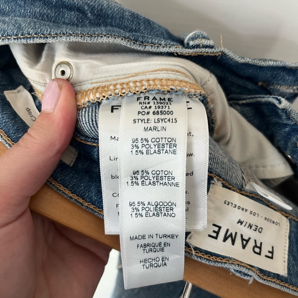 Frame Denim Le Sylvie Crop Size 25 - Picture 5 of 8